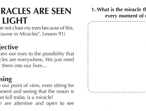 Miracles are see in Light